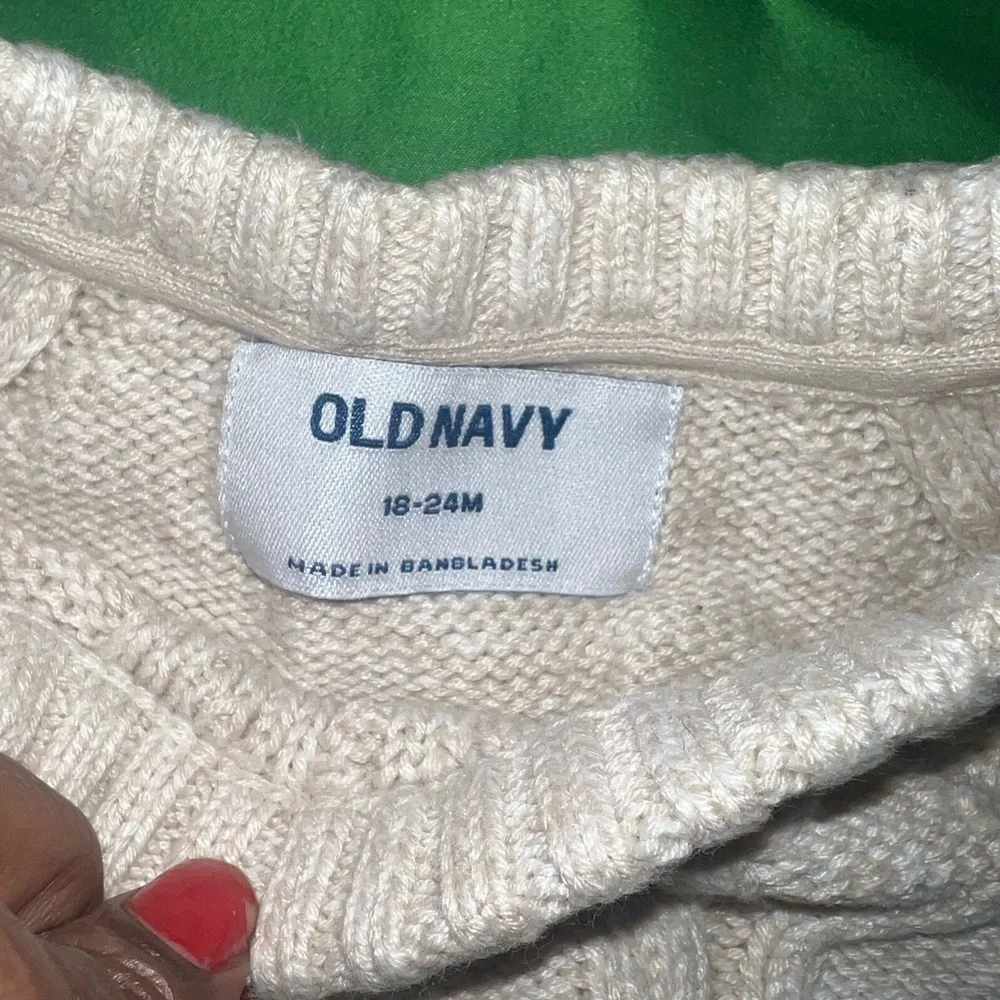 Old Navy Cozy Cream Kids Sweater 18-24 Months